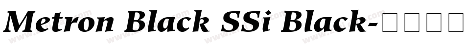 Metron Black SSi Black字体转换